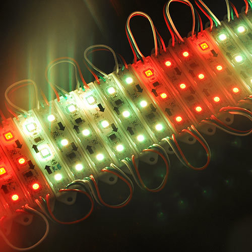 DC12V WS2811 0.72W Waterproof 5050SMD Plastic 3 Super Bright LEDs Full Color Digital Programmable Individually Addressable RGB LED Pixel Modules String DC12V WS2811 0.72W Waterproof 5050SMD Plastic 3 Super Bright LEDs Full Color Digital Programmable Individually Addressable RGB LED Pixel Modules String